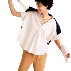 Madewell Courier Button Back Shirt Medium